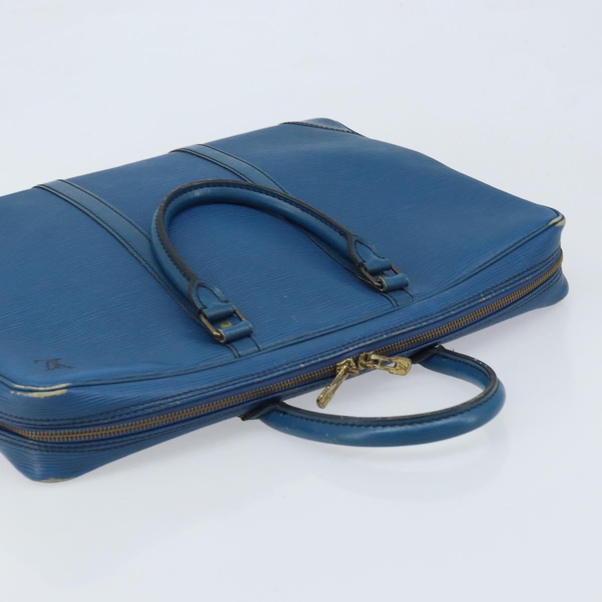 LOUIS VUITTON Epi Porte Documents Voyage Business Bag Blue M41144 LV Auth BSZ487