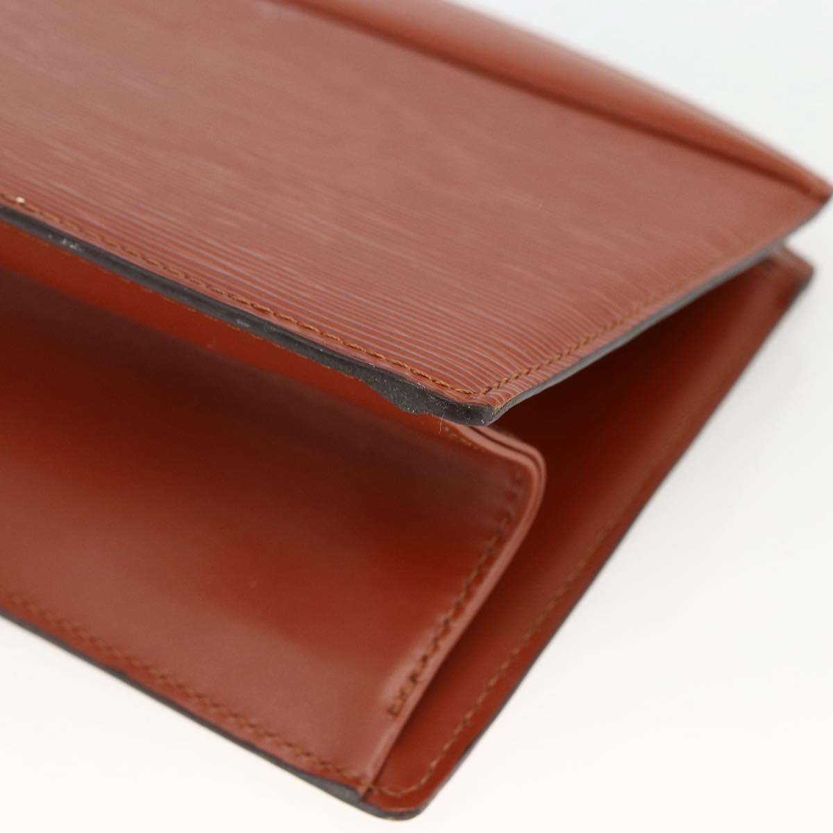 LOUIS VUITTON Epi Trousse Crete Pouch Brown M48403 LV Auth BSZ488