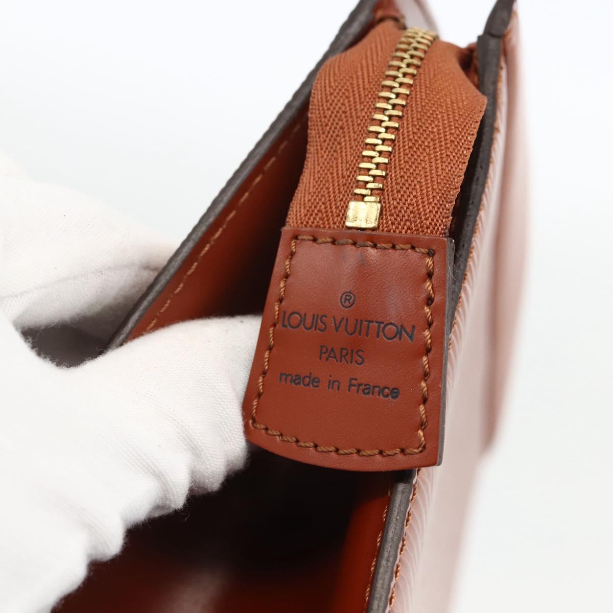 LOUIS VUITTON Epi Trousse Crete Pouch Brown M48403 LV Auth BSZ488