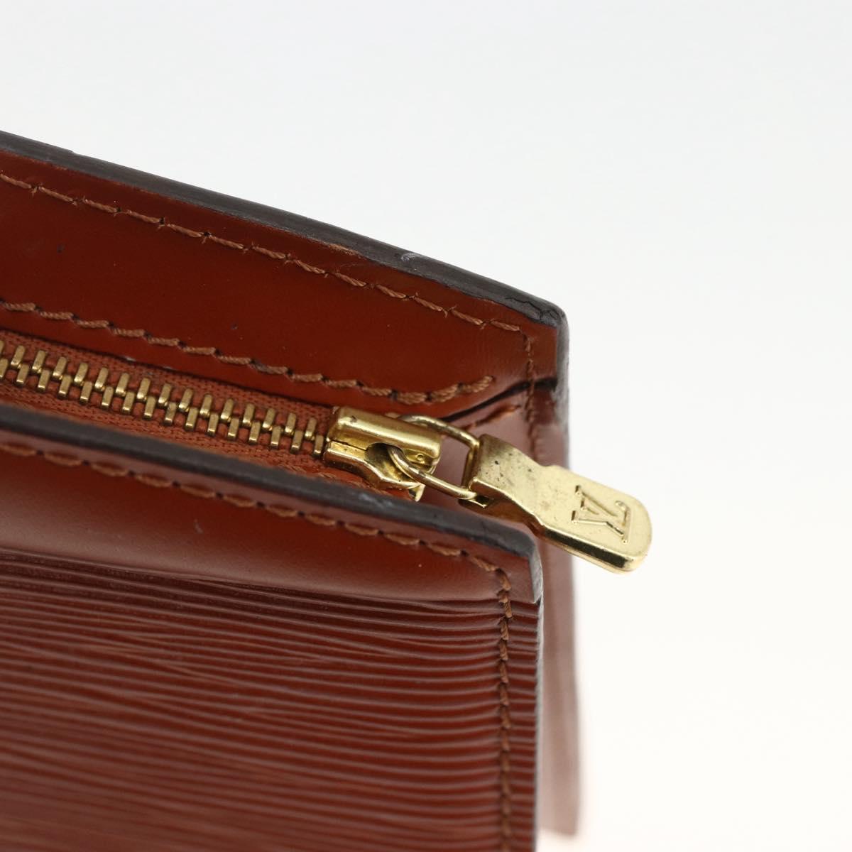 LOUIS VUITTON Epi Trousse Crete Pouch Brown M48403 LV Auth BSZ488