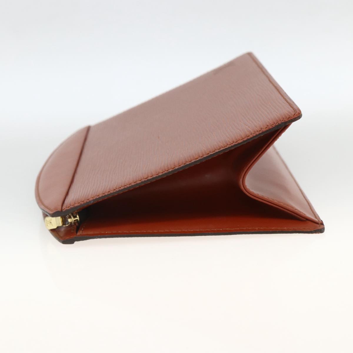LOUIS VUITTON Epi Trousse Crete Pouch Brown M48403 LV Auth BSZ488
