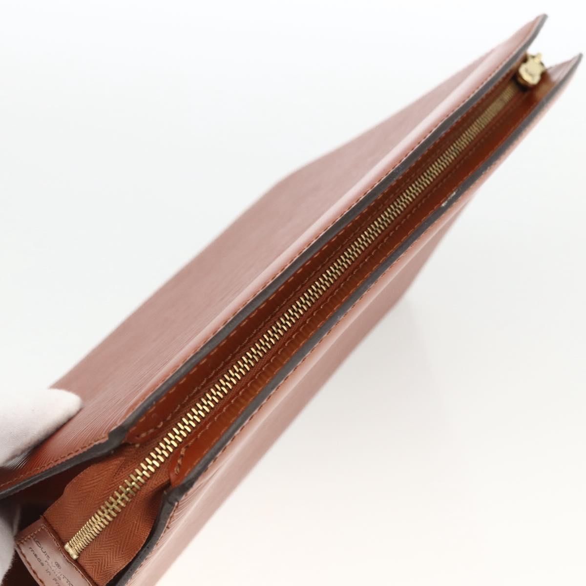 LOUIS VUITTON Epi Trousse Crete Pouch Brown M48403 LV Auth BSZ488
