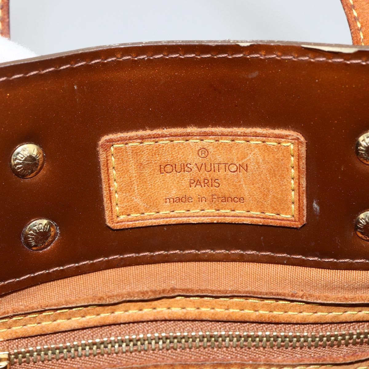 LOUIS VUITTON Monogram Vernis Reade PM Hand Bag Bronze M91146 LV Auth BSZ490
