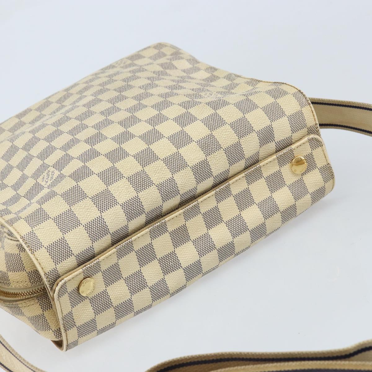 LOUIS VUITTON Damier Azur Naviglio Shoulder Bag N51189 LV Auth BSZ491
