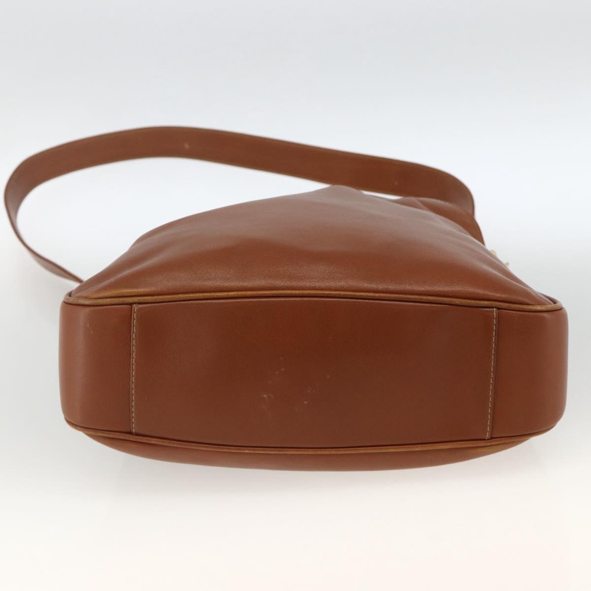 GUCCI Bamboo Hand Bag Leather 2way Brown Gold 001 2113 1638 Auth BSZ494