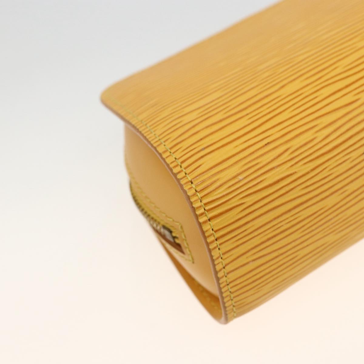 LOUIS VUITTON Epi Dauphine PM Pouch Yellow M48449 LV Auth BSZ506