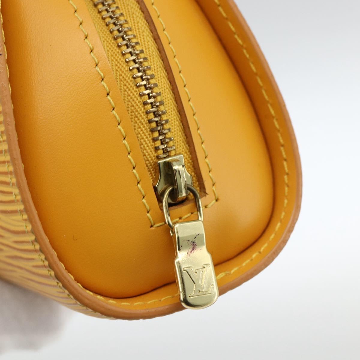 LOUIS VUITTON Epi Dauphine PM Pouch Yellow M48449 LV Auth BSZ506