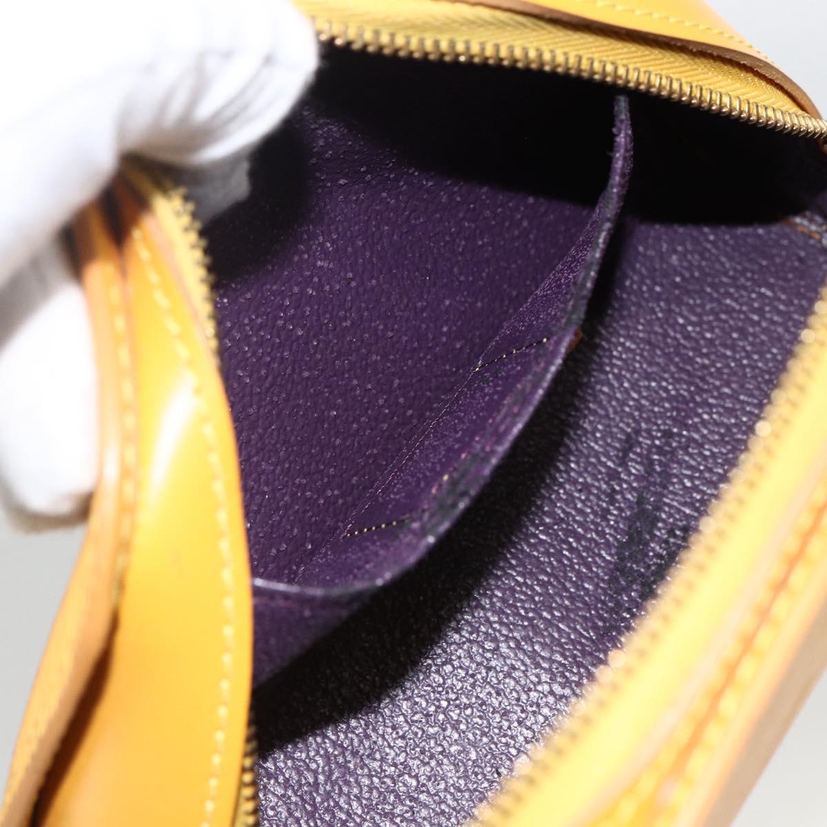 LOUIS VUITTON Epi Dauphine PM Pouch Yellow M48449 LV Auth BSZ506