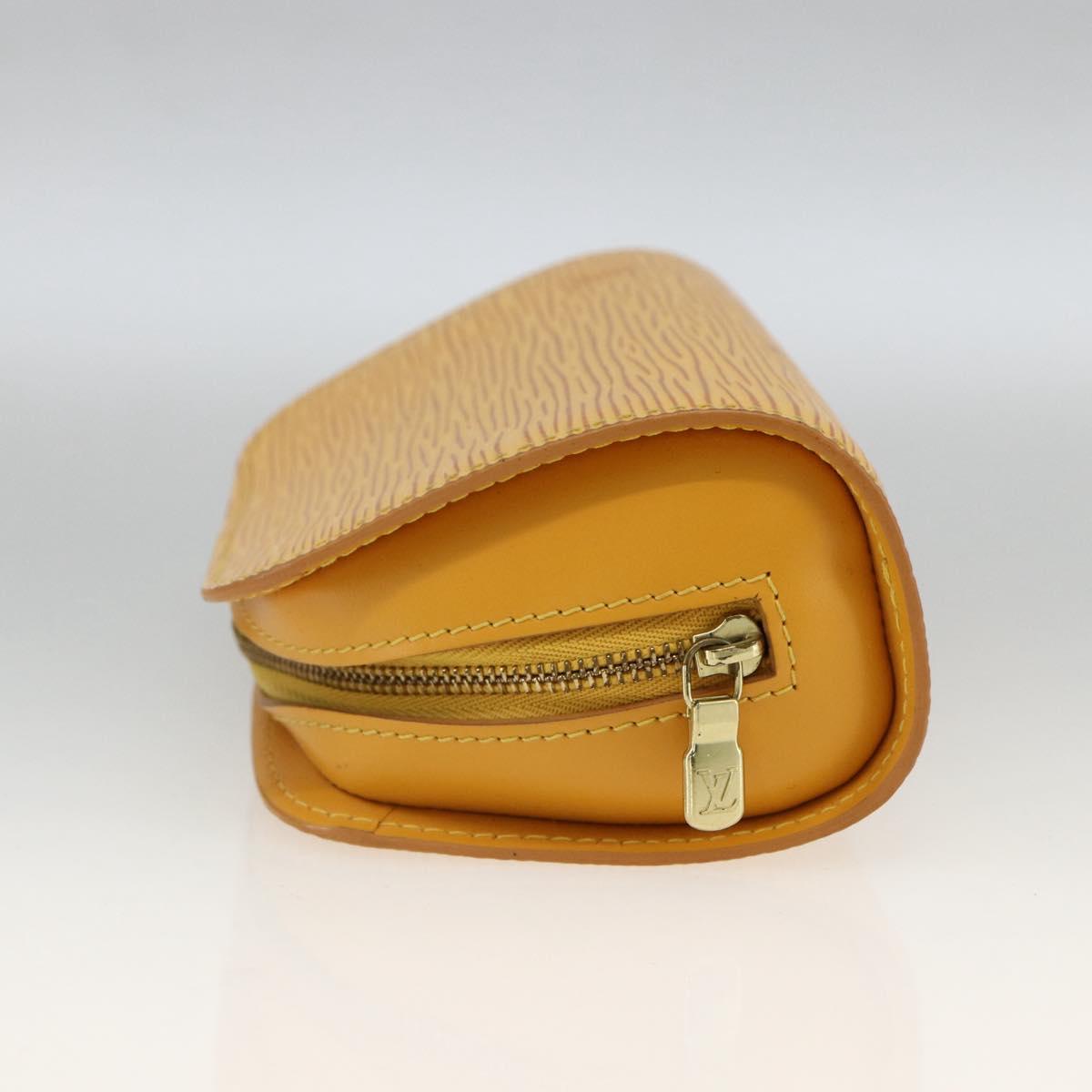 LOUIS VUITTON Epi Dauphine PM Pouch Yellow M48449 LV Auth BSZ506