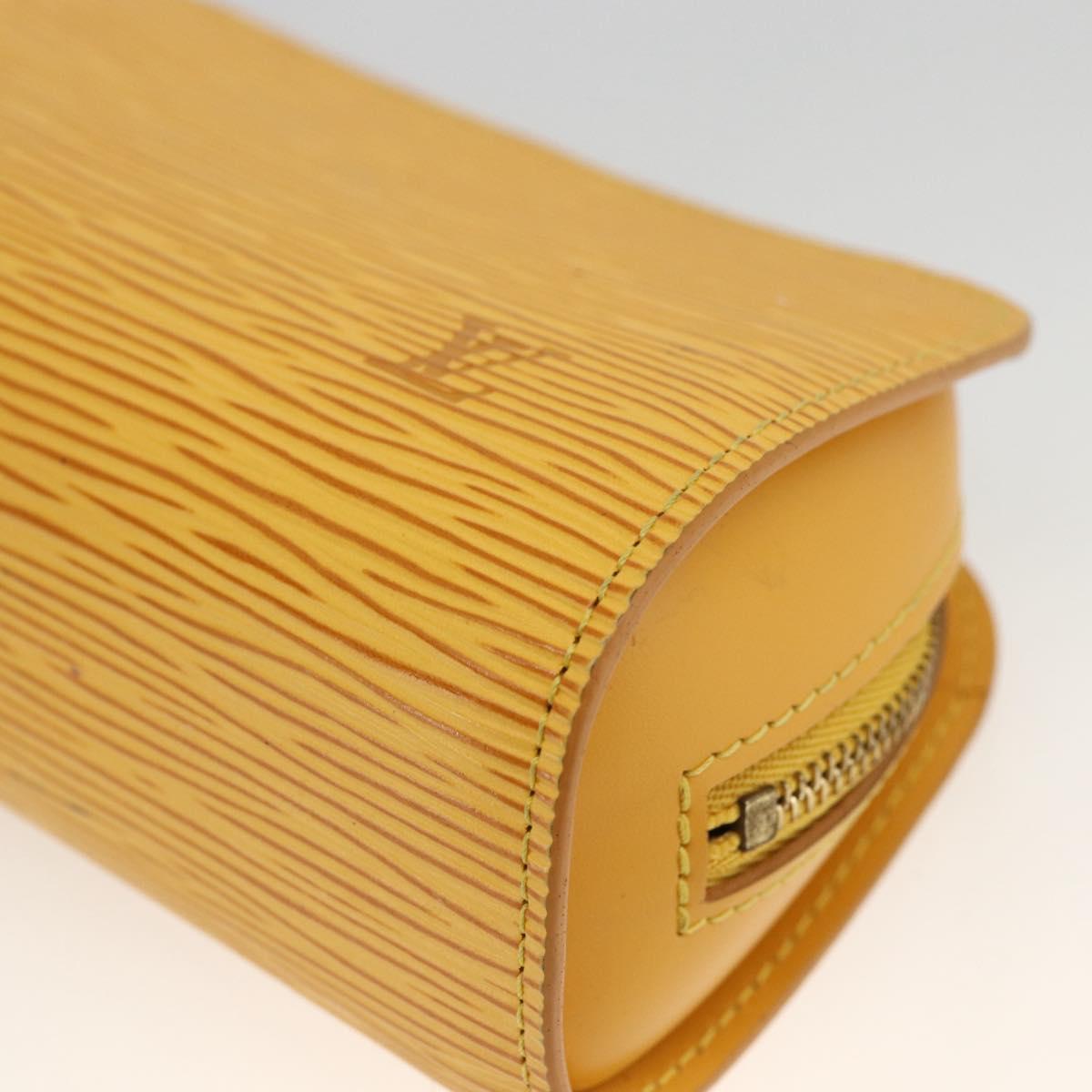 LOUIS VUITTON Epi Dauphine PM Pouch Yellow M48449 LV Auth BSZ506