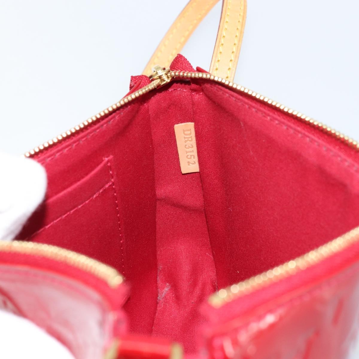 LOUIS VUITTON Vernis Pochette Accessoires Pouch Pomme D'amour M91577 Auth BSZ522