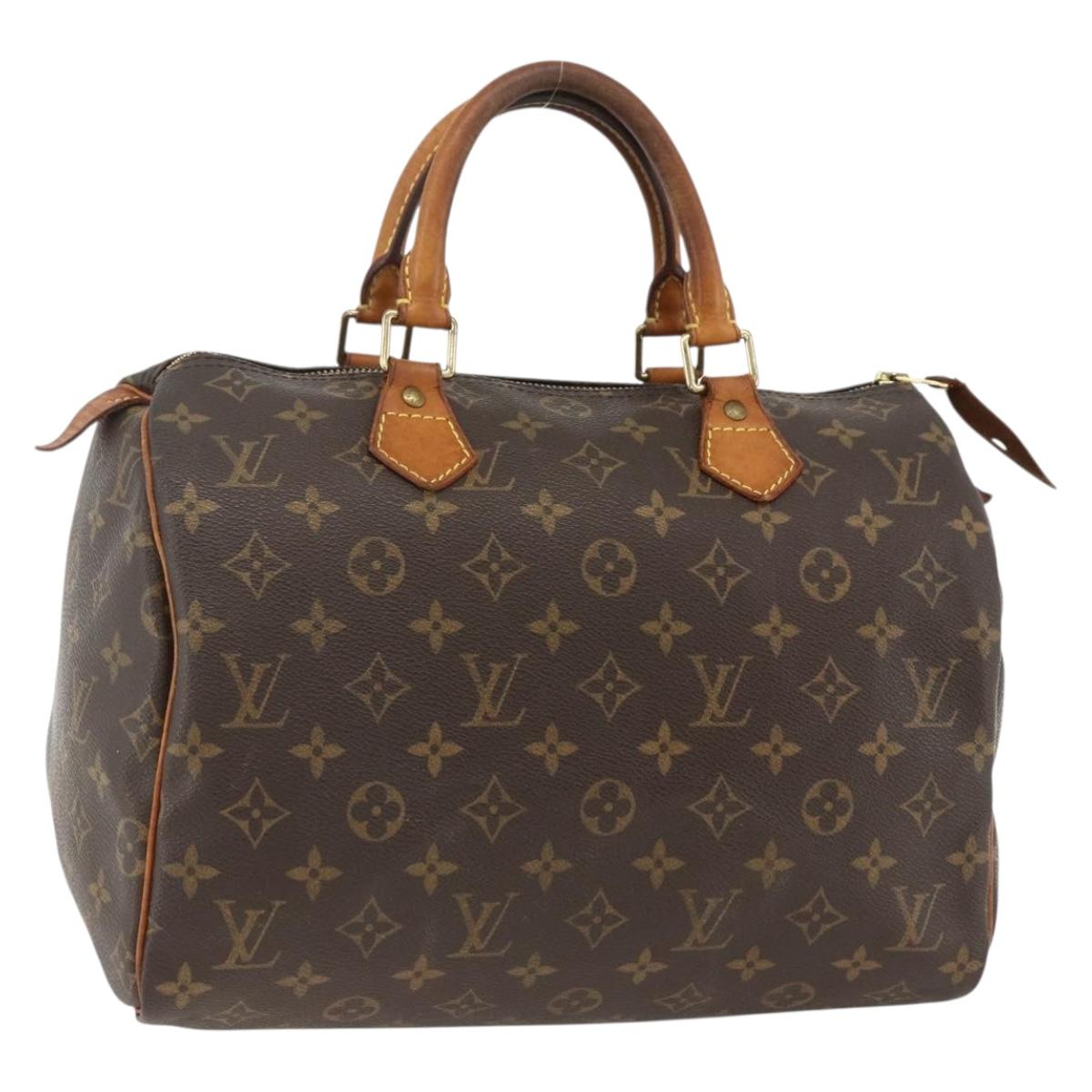 LOUIS VUITTON Monogram Speedy 30 Hand Bag M41526 LV Auth BSZ523