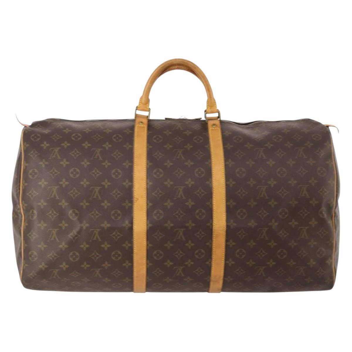 LOUIS VUITTON Monogram Keepall 60 Boston Bag M41422 LV Auth BSZ530