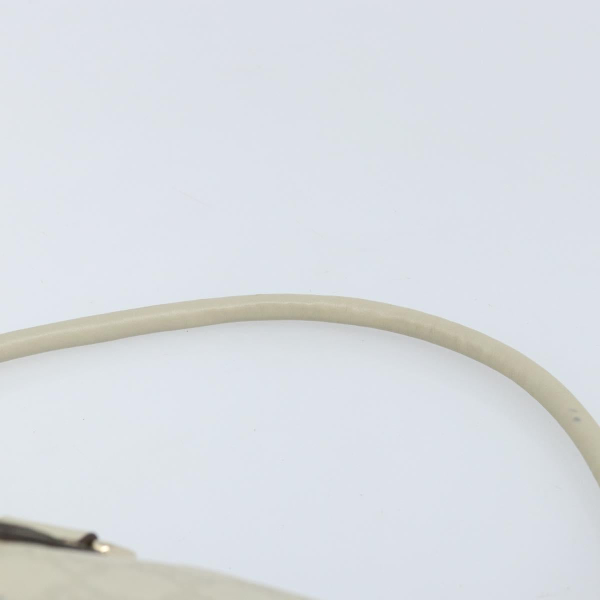 GUCCI GG Canvas Guccissima Abbey Hand Bag Leather Ivory Gold 130939 Auth BSZ532A