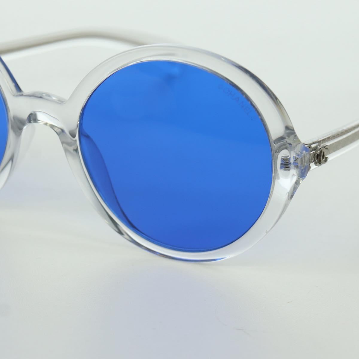 CHANEL Sunglasses plastic Clear 71287A CC Auth BSZ561M