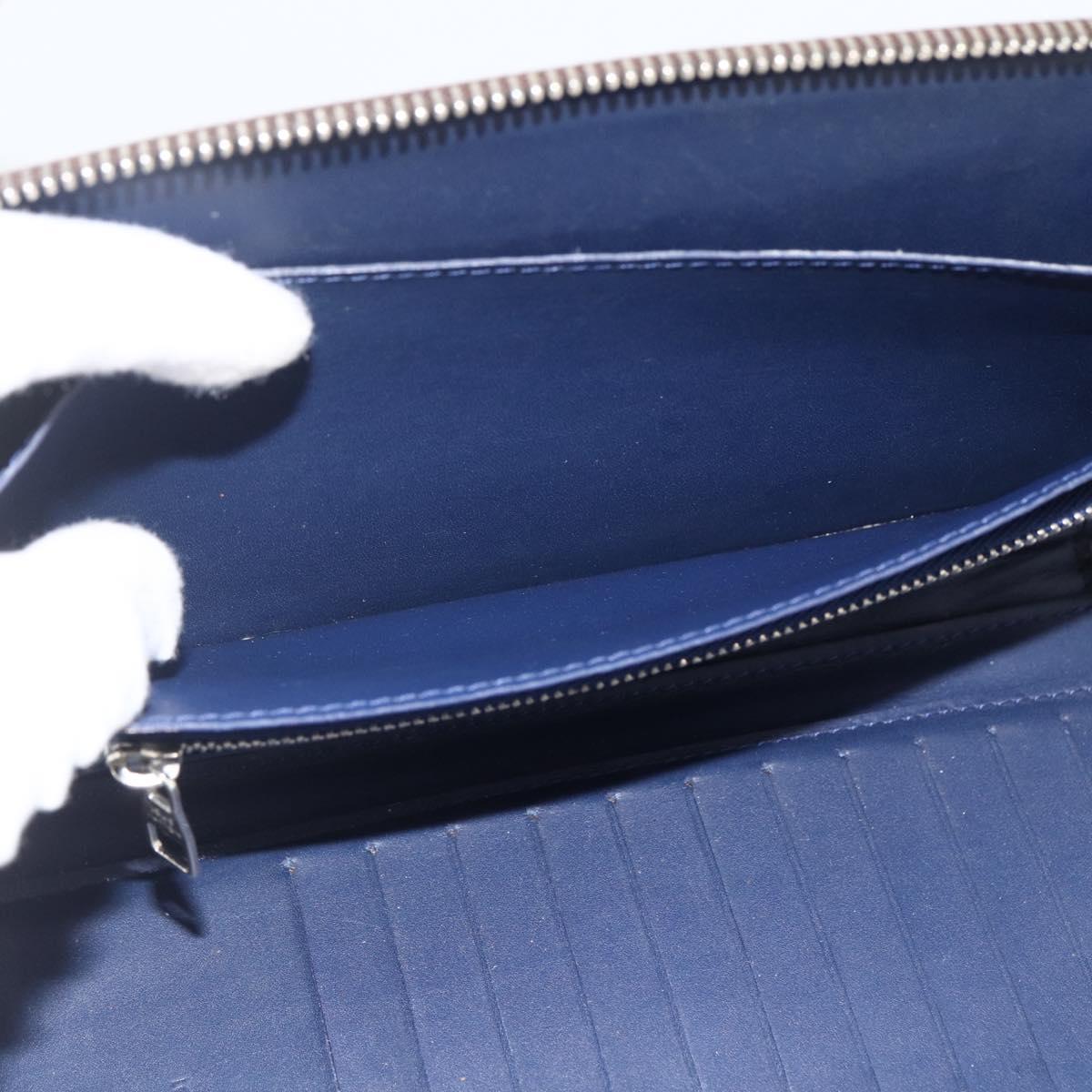 LOUIS VUITTON Monogram V line Atoll Travel Case Blue M61172 LV Auth BSZ564