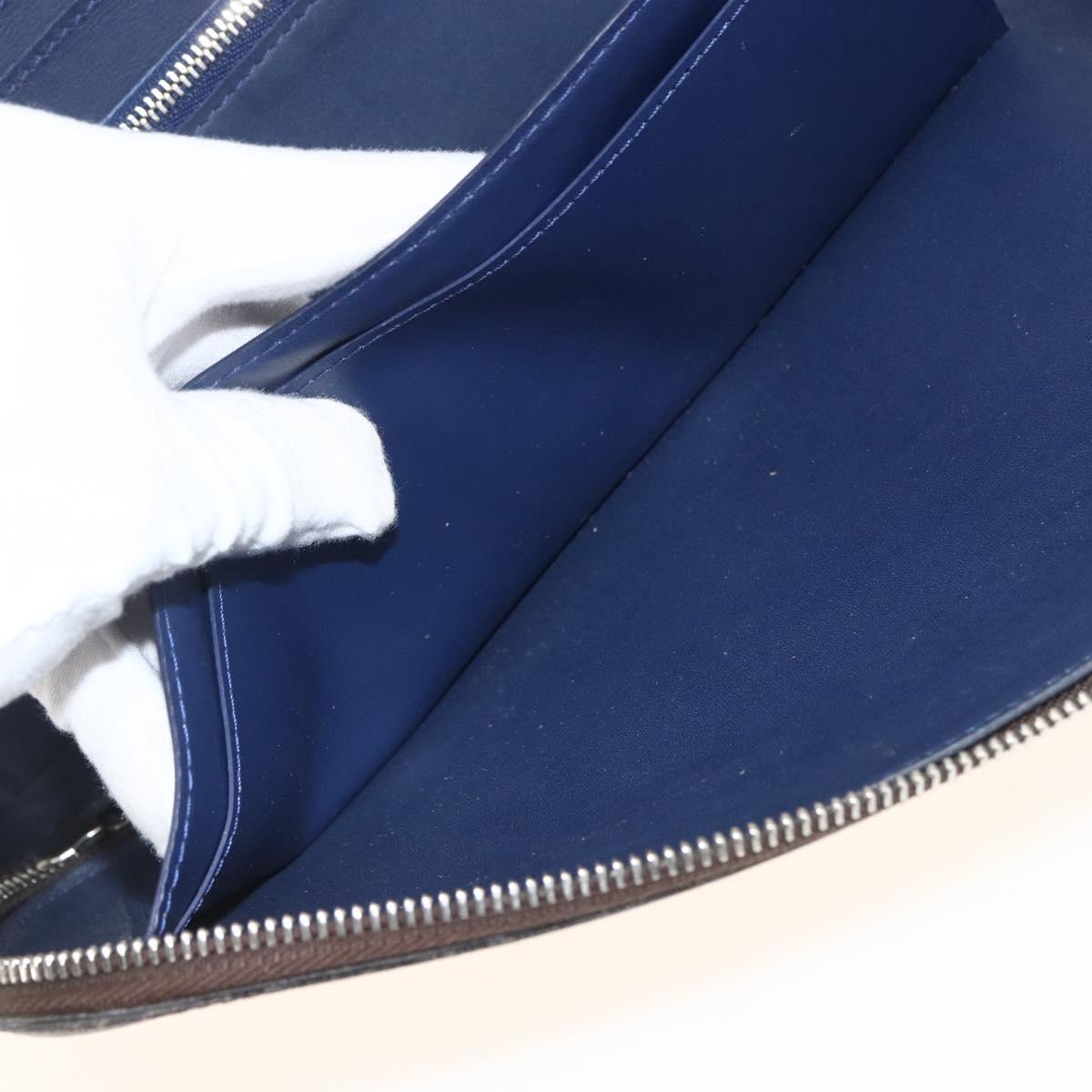 LOUIS VUITTON Monogram V line Atoll Travel Case Blue M61172 LV Auth BSZ564