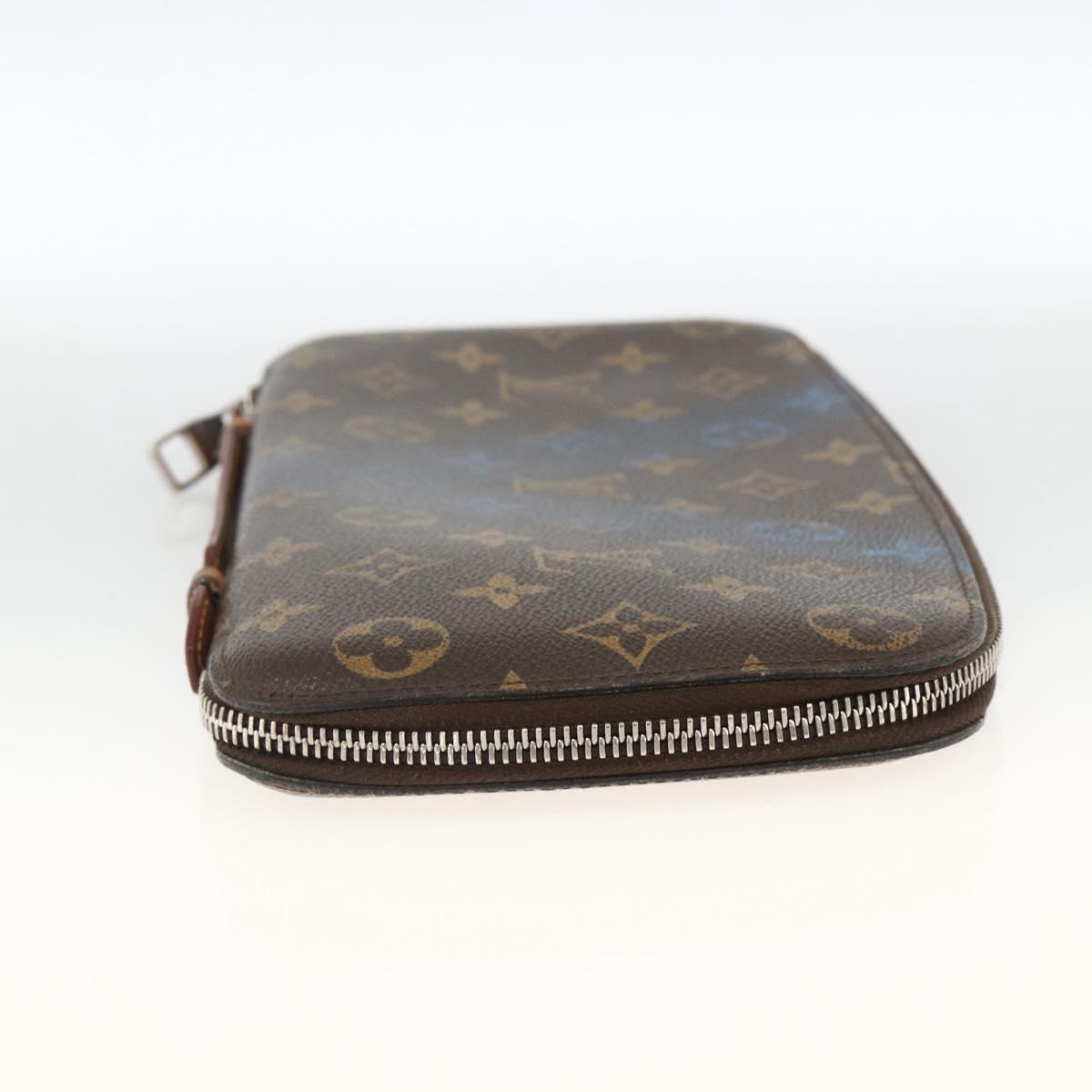 LOUIS VUITTON Monogram V line Atoll Travel Case Blue M61172 LV Auth BSZ564