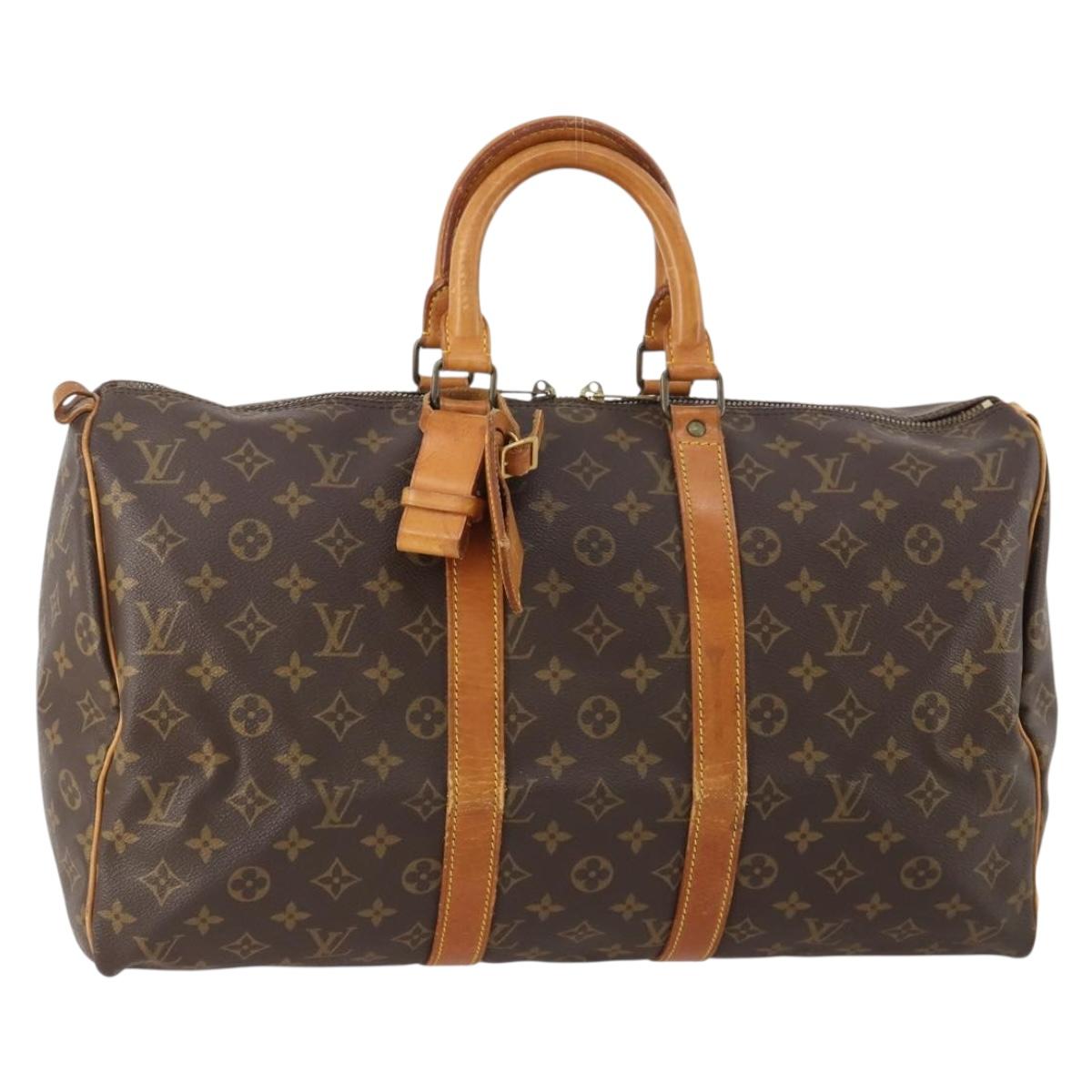 LOUIS VUITTON Monogram Keepall 45 Boston Bag M41428 LV Auth BSZ586