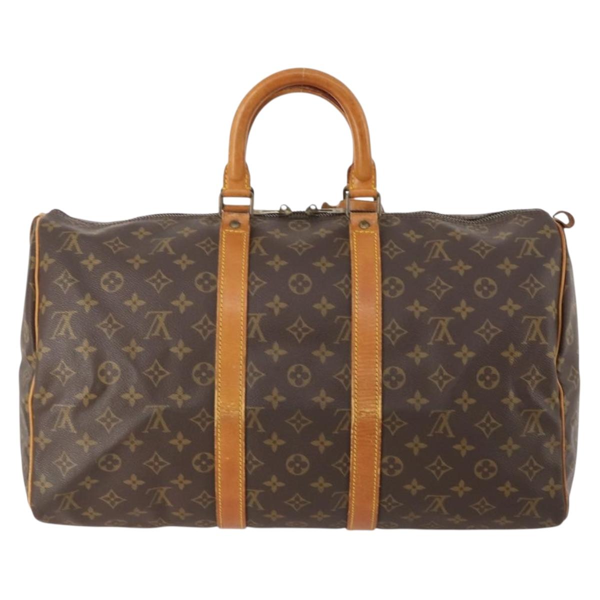 LOUIS VUITTON Monogram Keepall 45 Boston Bag M41428 LV Auth BSZ586