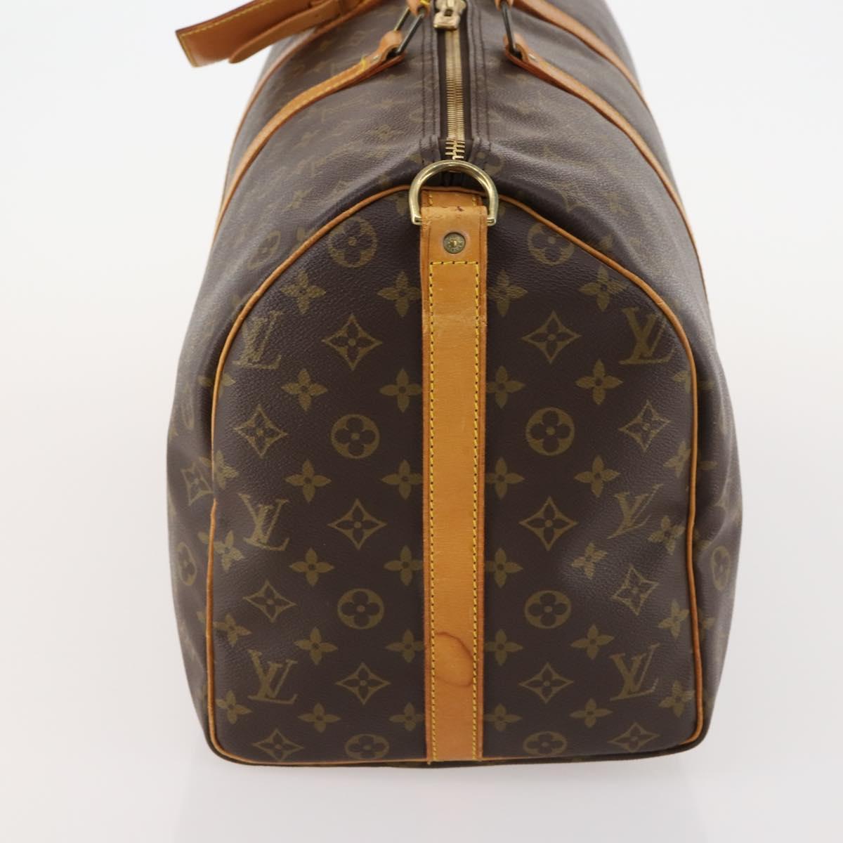LOUIS VUITTON Monogram Keepall Bandouliere 50 Boston Bag M41416 LV Auth BSZ588