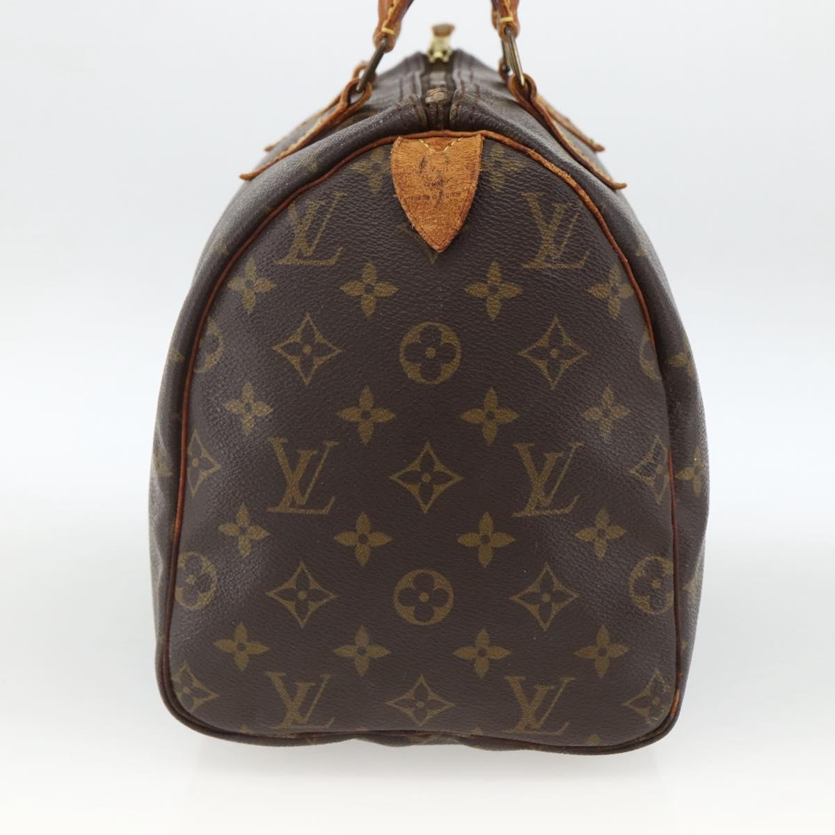LOUIS VUITTON Monogram Speedy 30 Hand Bag M41526 LV Auth BSZ595