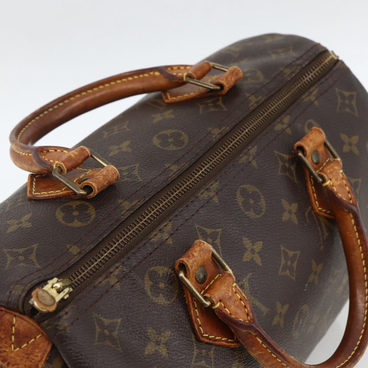 LOUIS VUITTON Monogram Speedy 30 Hand Bag M41526 LV Auth BSZ595