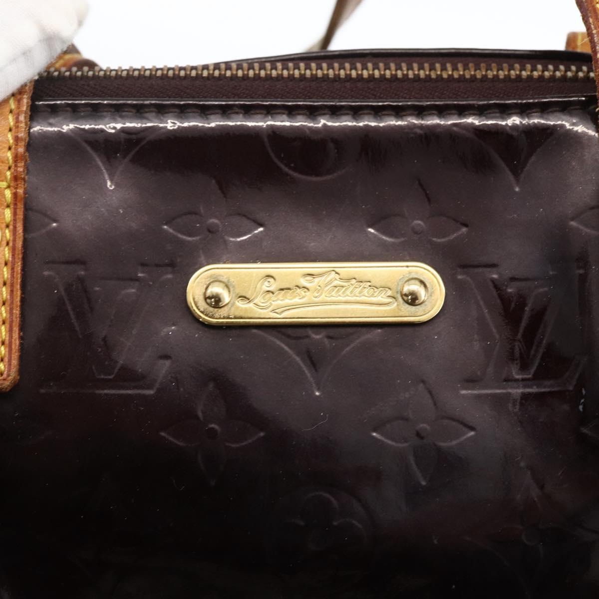 LOUIS VUITTON Monogram Vernis Bellevue GM Tote Bag Amarante M93589 Auth BSZ599
