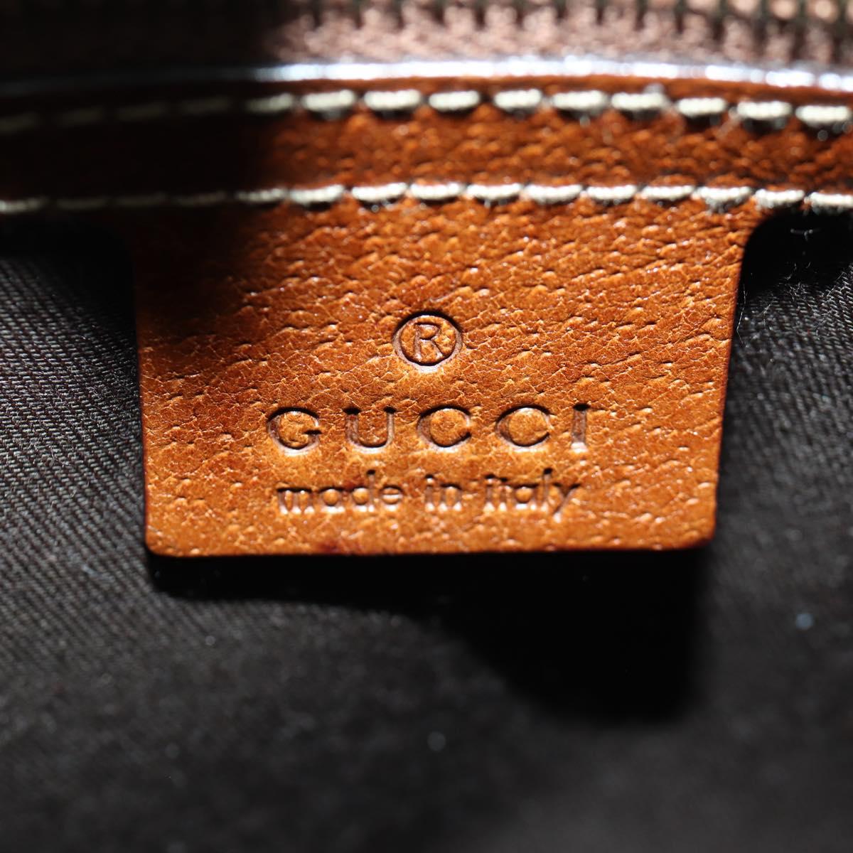 GUCCI GG Canvas Bamboo Hand Bag Beige Gold 137378 Auth BSZ605A