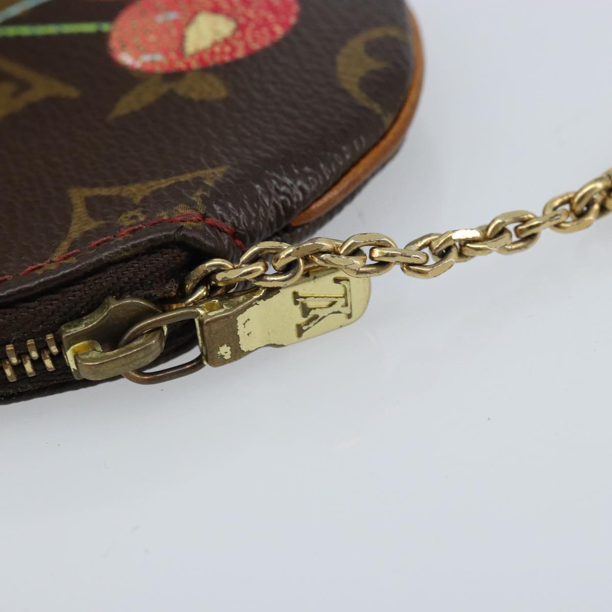 LOUIS VUITTON Monogram Cherry Porte Monnaie Ron Coin Purse M95043 Auth BSZ616A