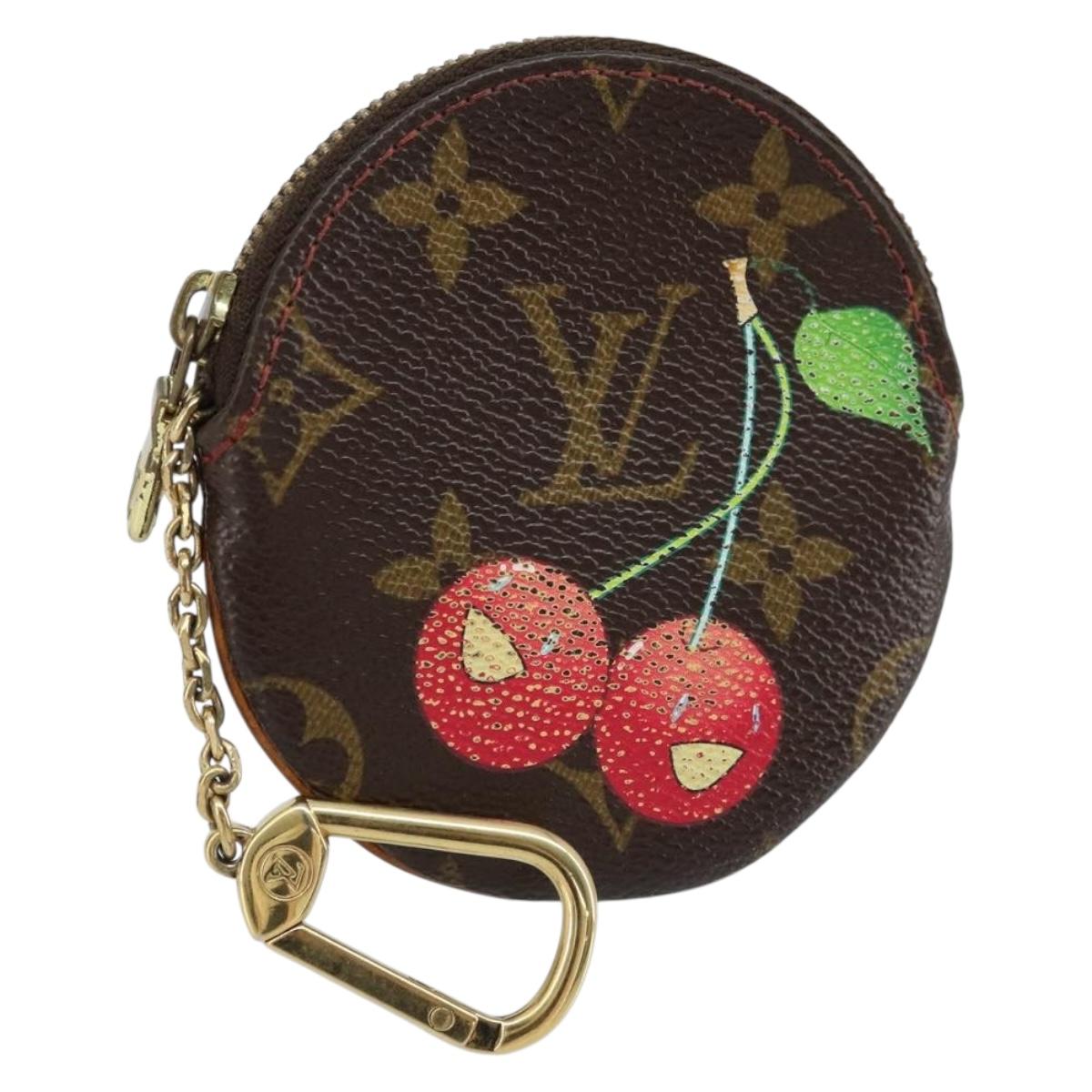 LOUIS VUITTON Monogram Cherry Porte Monnaie Ron Coin Purse M95043 Auth BSZ616A