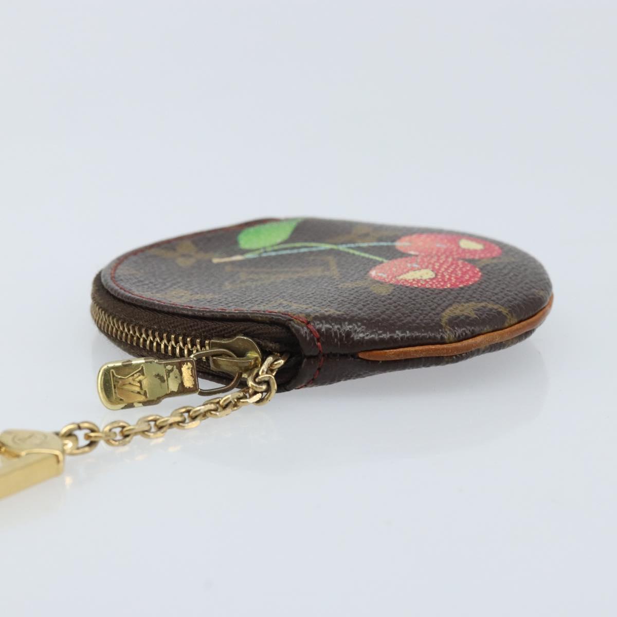 LOUIS VUITTON Monogram Cherry Porte Monnaie Ron Coin Purse M95043 Auth BSZ616A