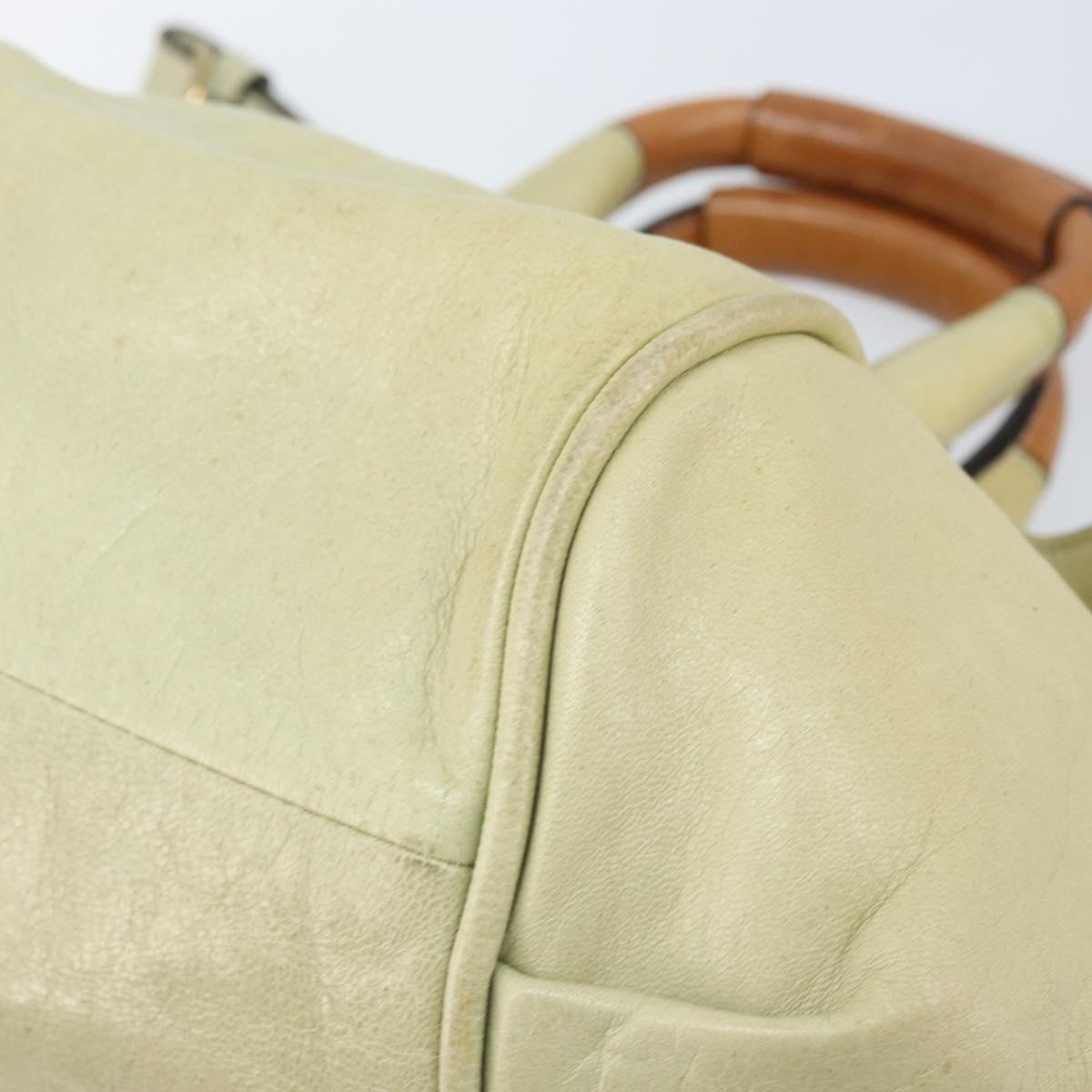 Chloe Etel Hand Bag Leather 2way Beige Gold Auth BSZ628A