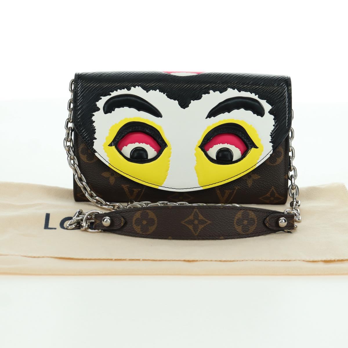 LOUIS VUITTON Yamamoto Kansai Portefeuille Chain Bag M67256 LV Auth BSZ668SAM