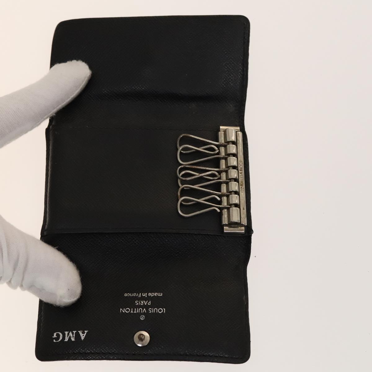 LOUIS VUITTON Damier Azur Ebene Graphite Key Case 9Set LV Auth CB078