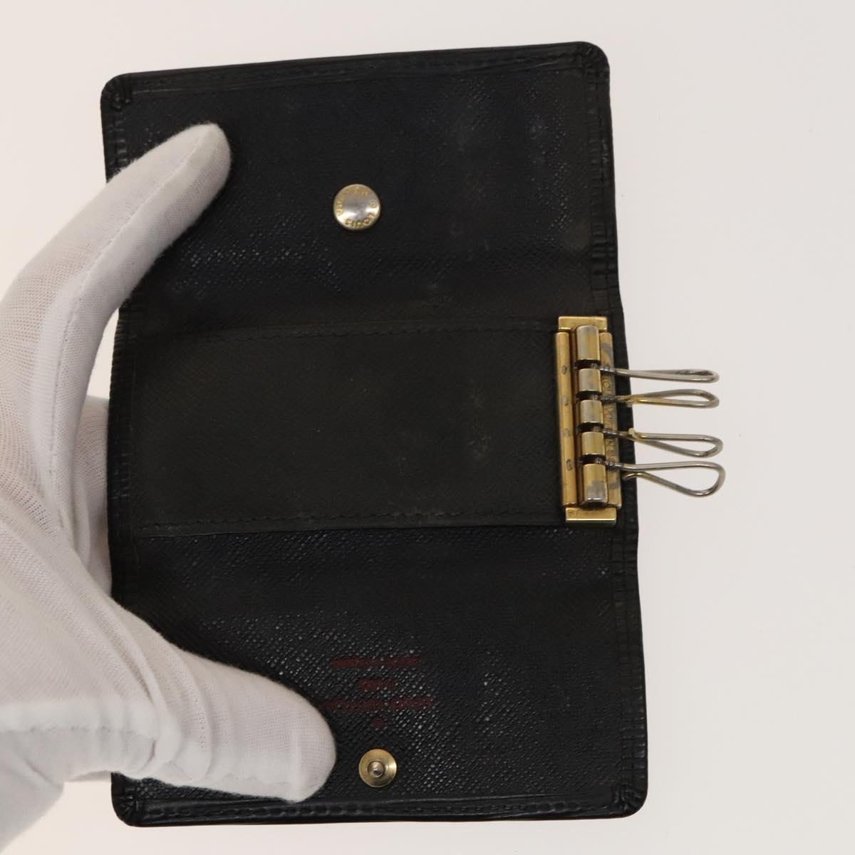 LOUIS VUITTON Epi Key Case 10set Black LV Auth CB081