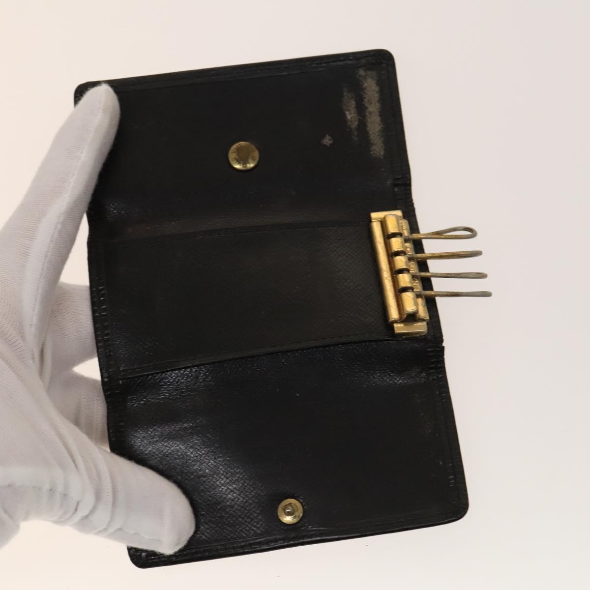 LOUIS VUITTON Epi Key Case 10set Black LV Auth CB081