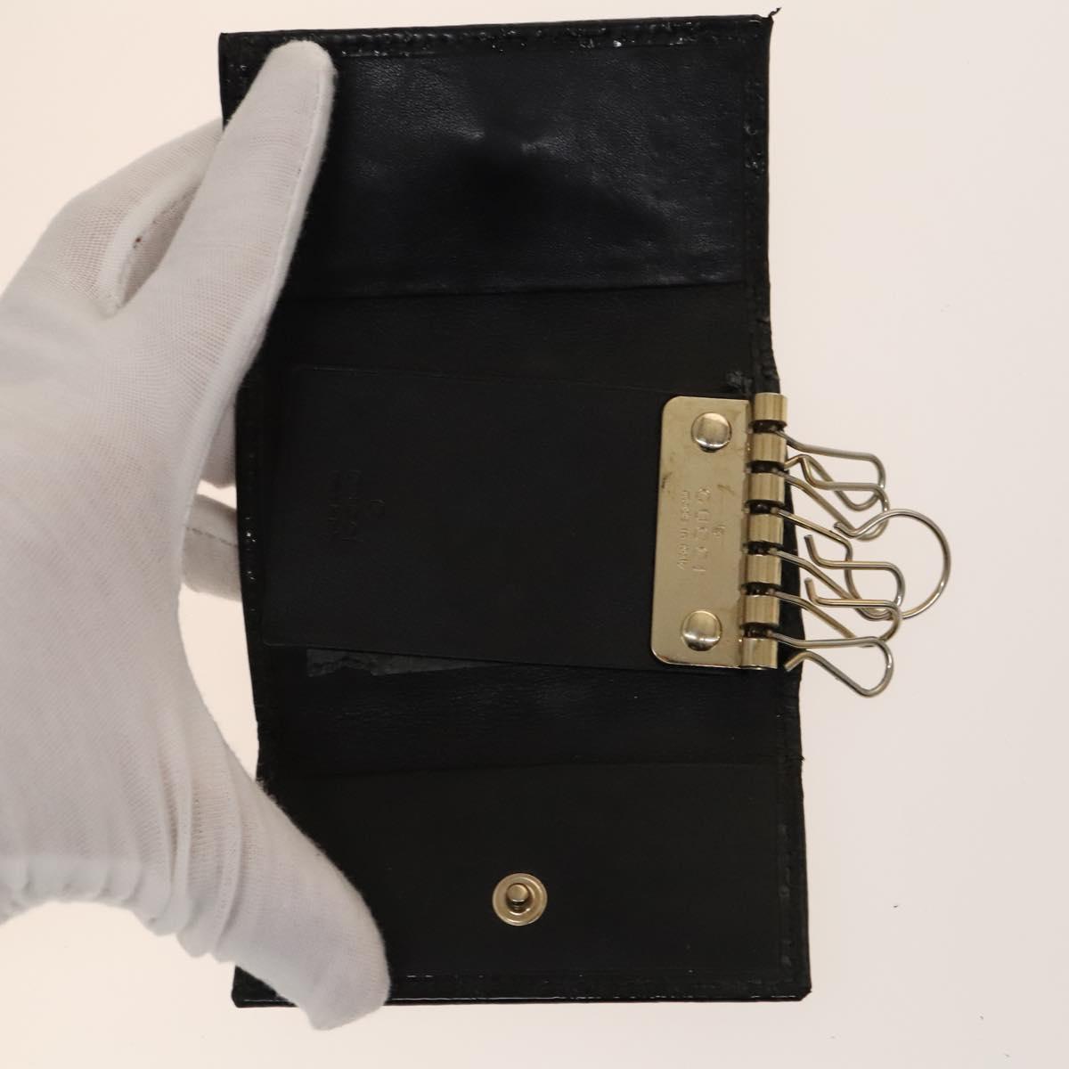 GUCCI GG Canvas Key Case 10set Beige Black Auth CB085