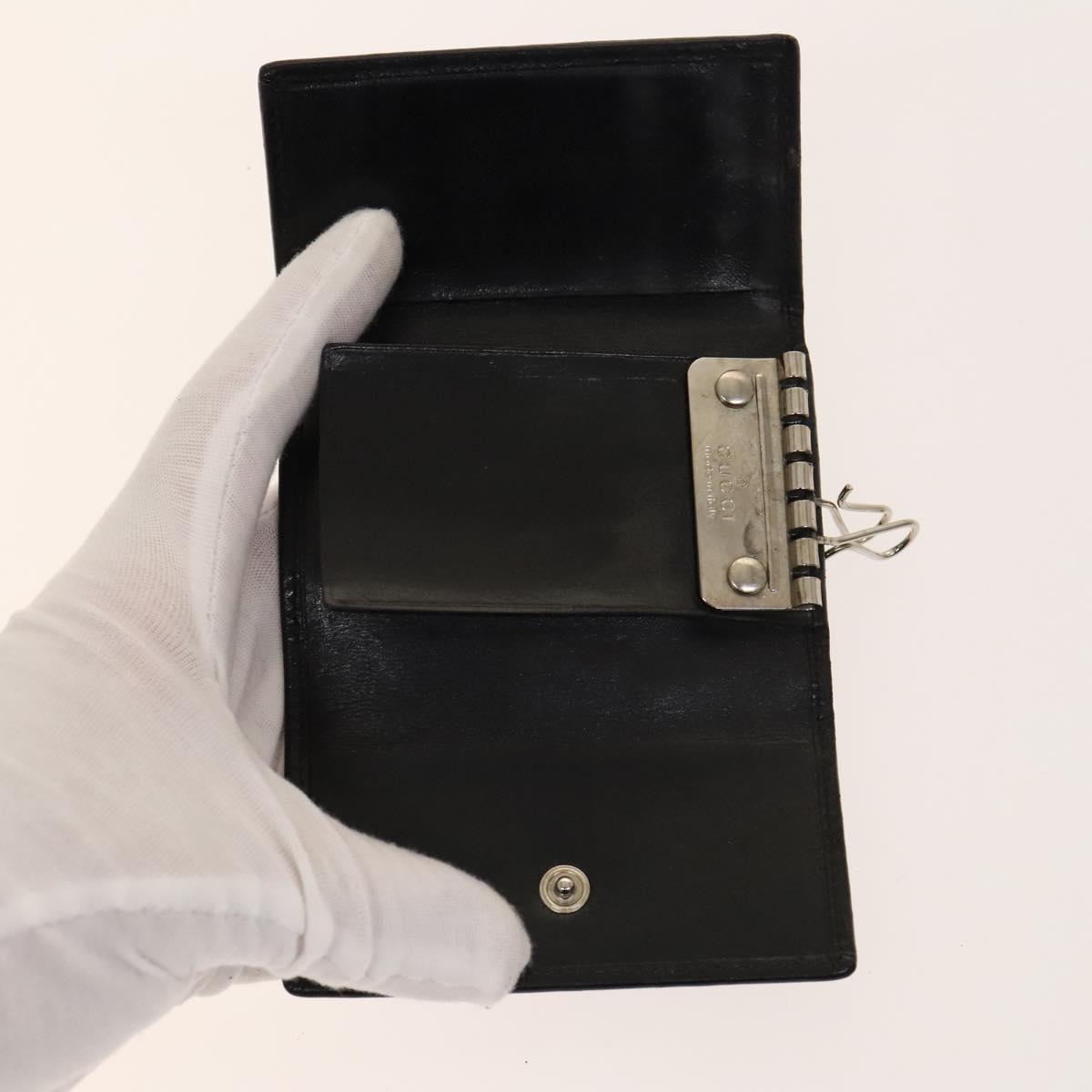 GUCCI GG Canvas Key Case 10set Beige Black Auth CB085