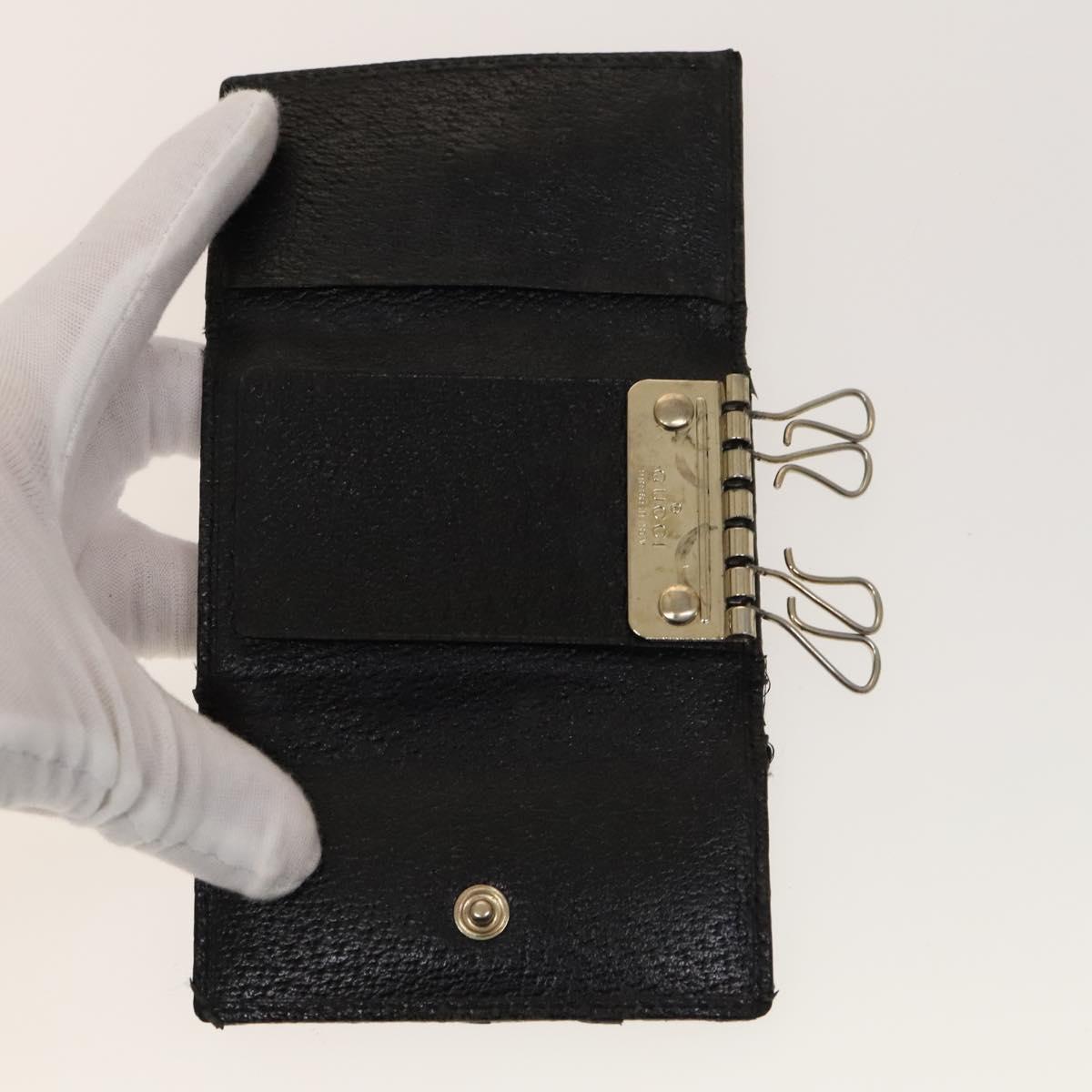 GUCCI GG Canvas Key Case 10set Beige Black Auth CB085