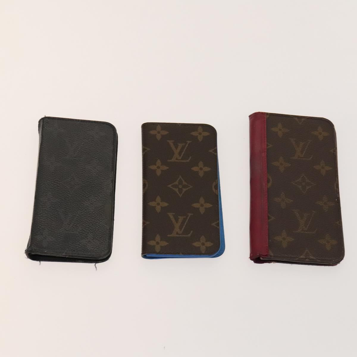 LOUIS VUITTON Monogram Cell Phone Case 10 Set LV Auth CB106
