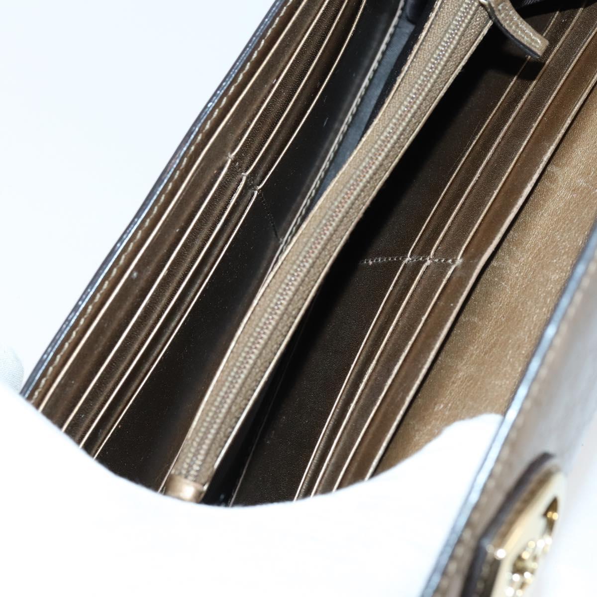 GUCCI GG Canvas Micro GG Guccissima Wallet Leather PVC 10set Black Auth CB109