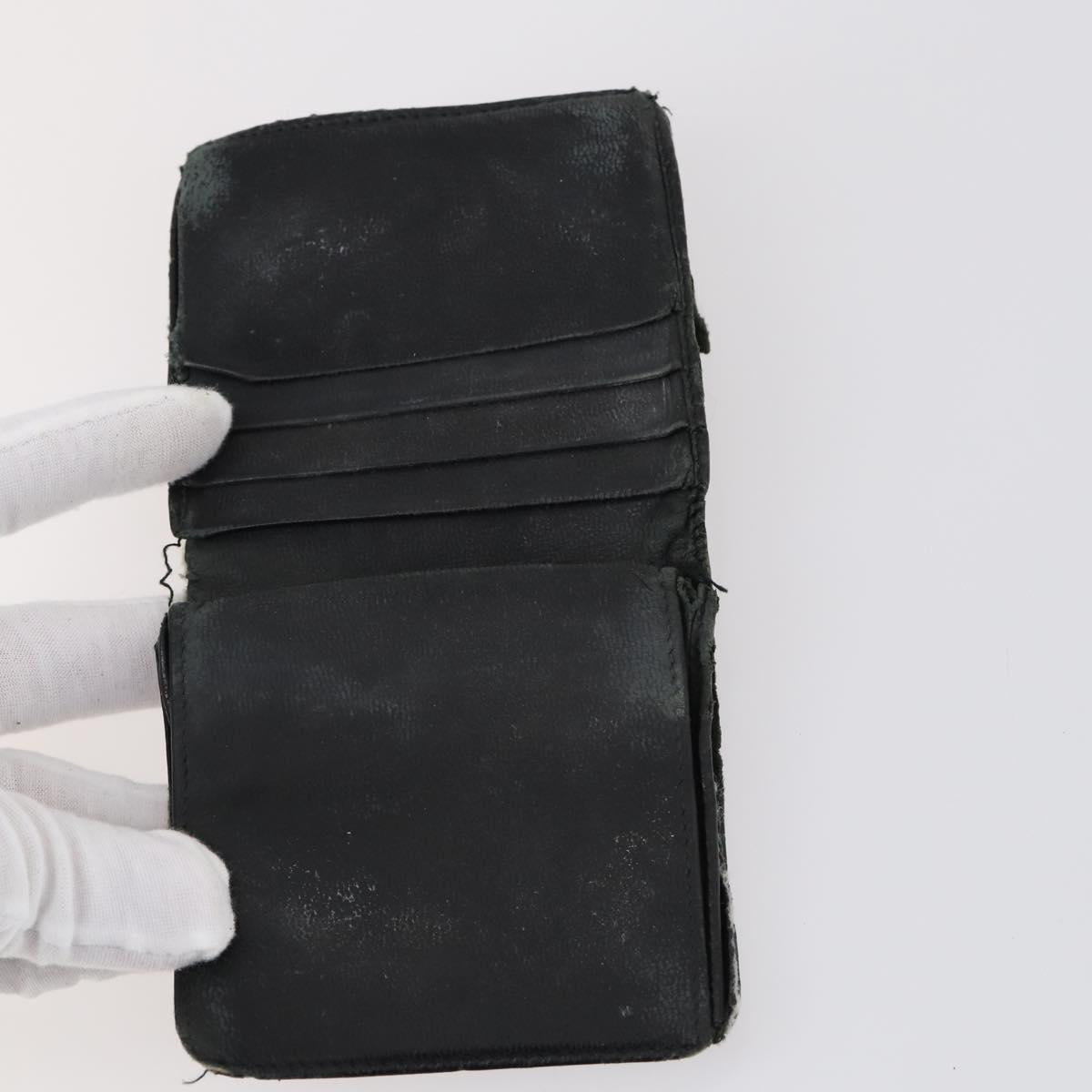 GUCCI GG Canvas Micro GG Guccissima Wallet Leather PVC 10set Black Auth CB109