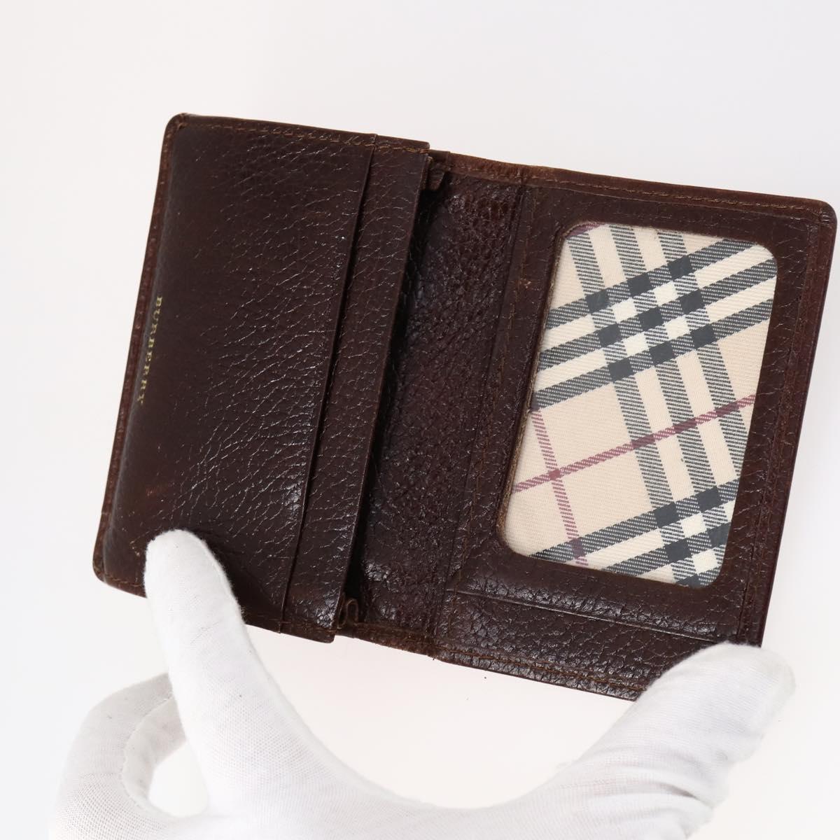 BURBERRY Card Case Canvas Leather 10set Beige Black Red Auth CB119