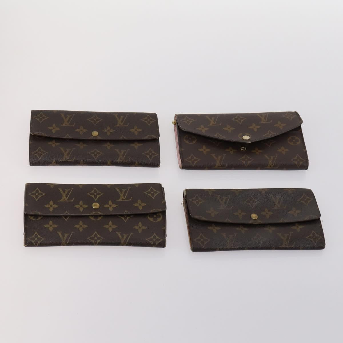 LOUIS VUITTON Monogram Empreinte Wallet 10 Set Red LV Auth CB123