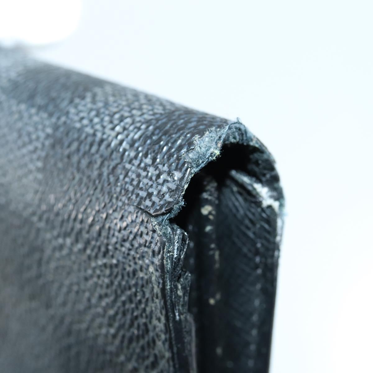 LOUIS VUITTON Damier Ebene Azur Graphite Wallet 10 Set LV Auth CB128