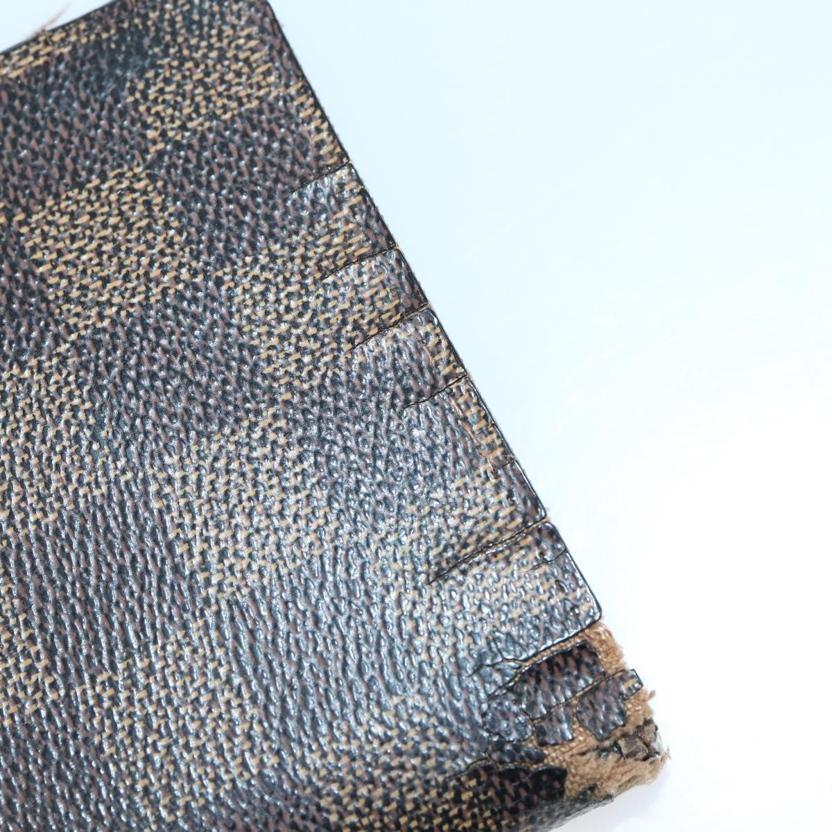 LOUIS VUITTON Damier Ebene Azur Graphite Wallet 10 Set LV Auth CB128