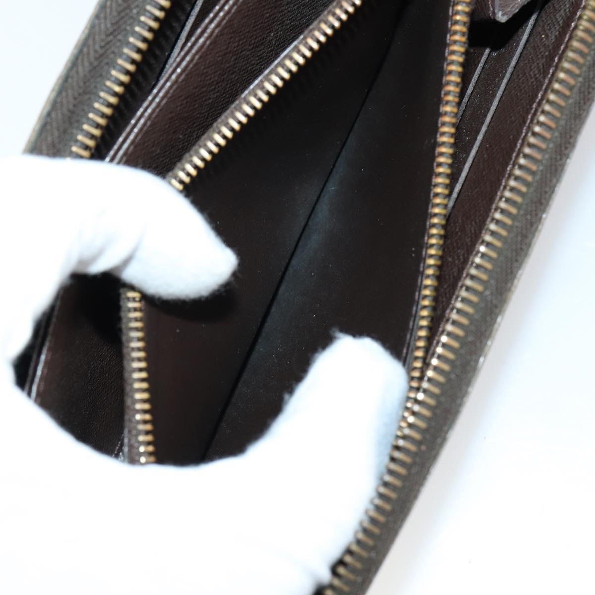 LOUIS VUITTON Damier Ebene Azur Graphite Wallet 10 Set LV Auth CB128