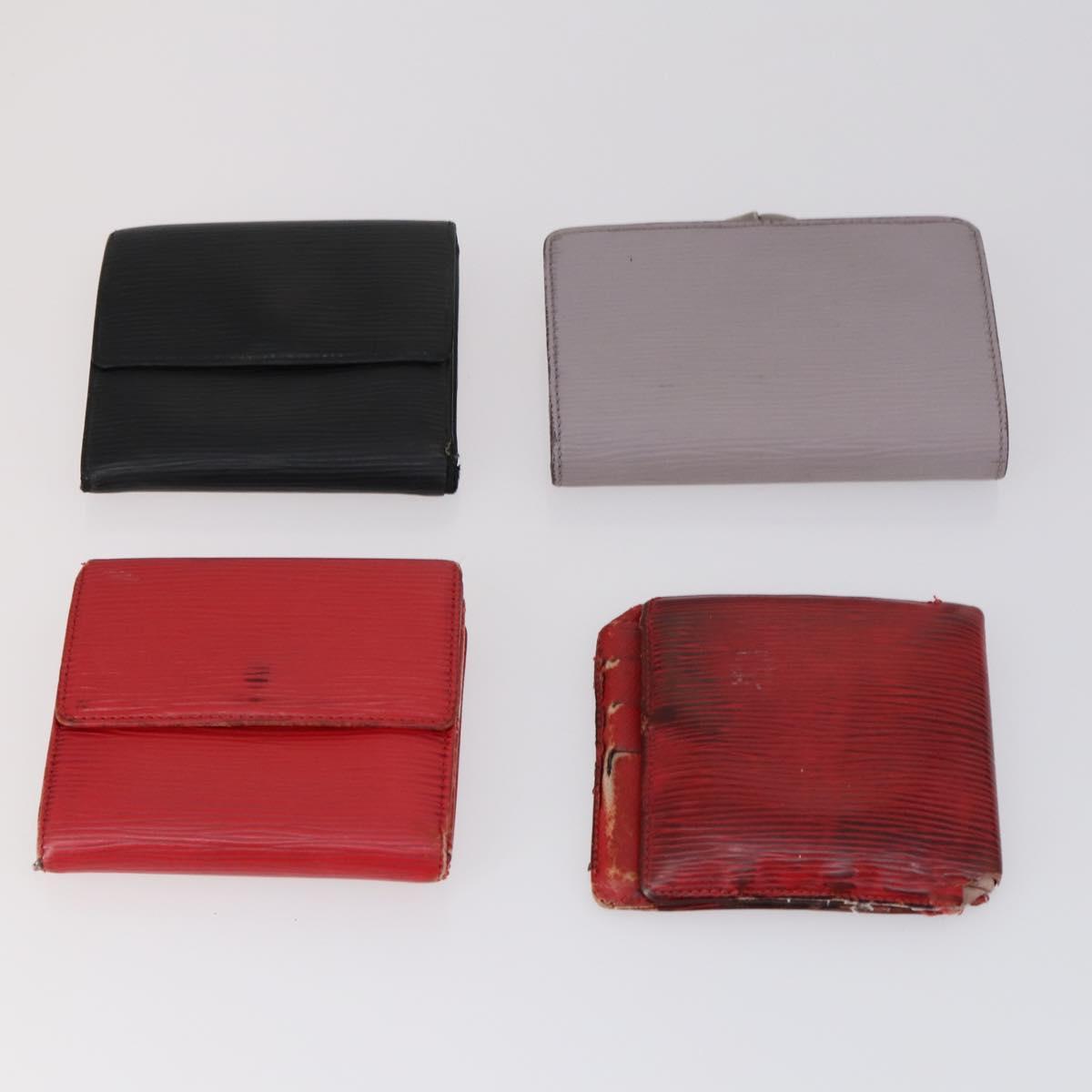 LOUIS VUITTON Monogram Epi Wallet 10 Set Black Red blue LV Auth CB130