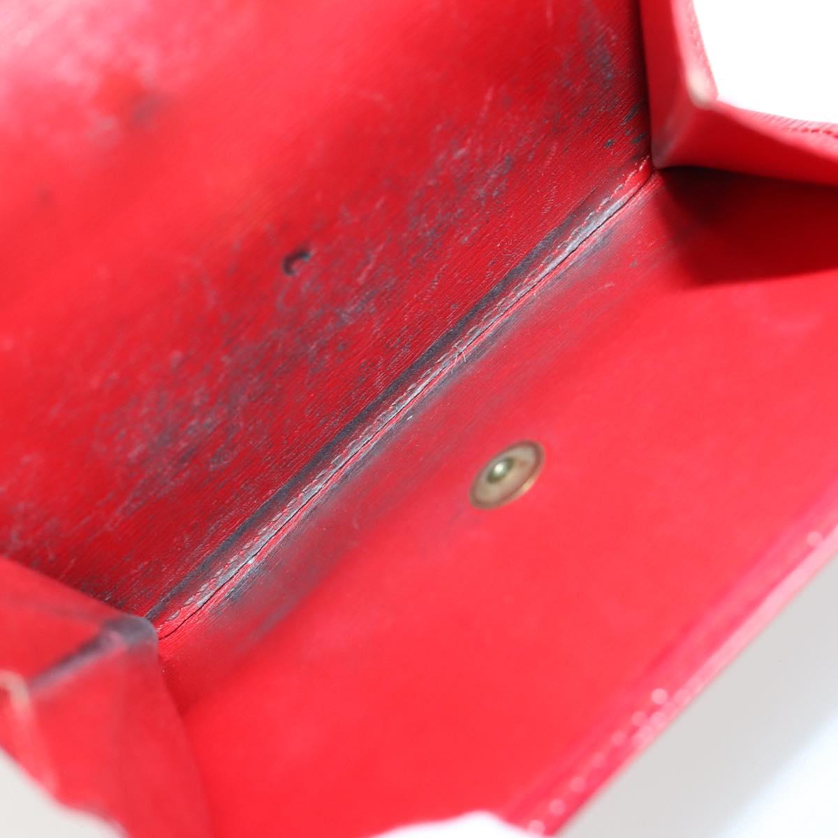 LOUIS VUITTON Monogram Epi Wallet 10 Set Black Red blue LV Auth CB130